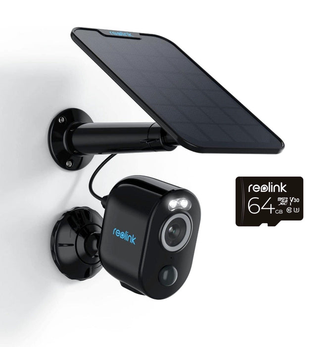 Reolink Argus 3 Pro inkl. Solarpanel 2 & 64 GB Micro-SD (Schwarz) Produktbild
